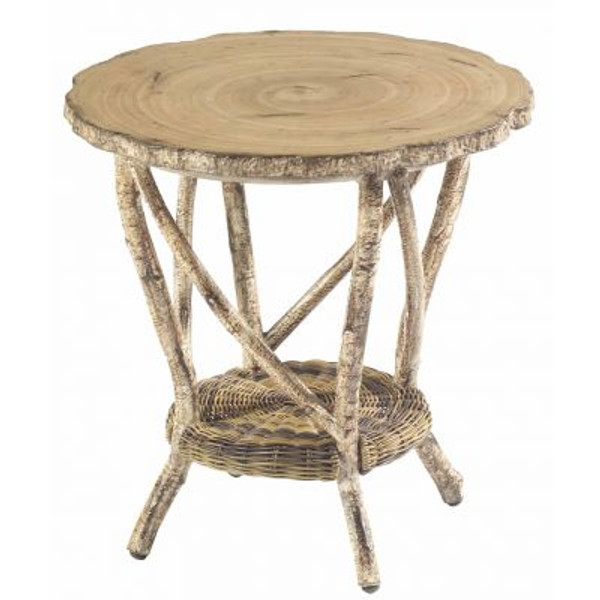 RIVER RUN END TABLE WITH FAUX BIRCH TOP