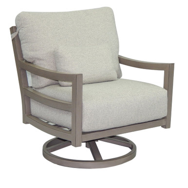 Castelle Patio Furniture Roma Cushioned Lounge Swivel Rocker