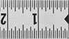 Adhesive Ruler Right to Left Reading, 1' Long, 16ths Graduations, 1-1/4" Wide
