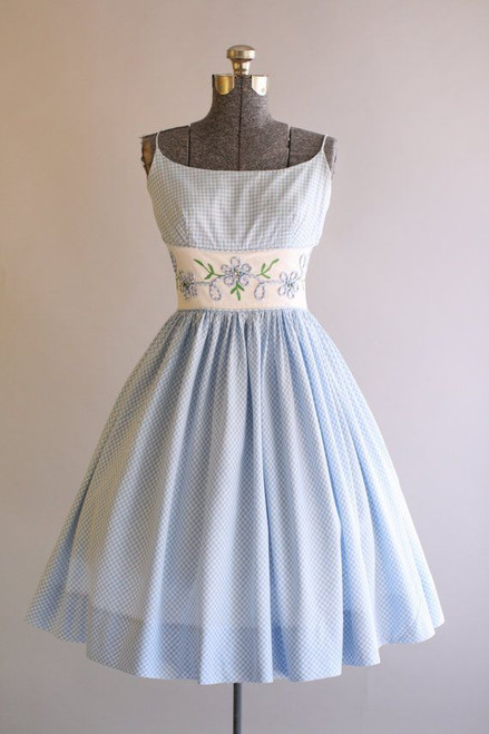 Daisy Chain dress with think straps and bodice detail.