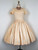 Peaches and Cream dress with scoop neckline and a wide flair skirt.