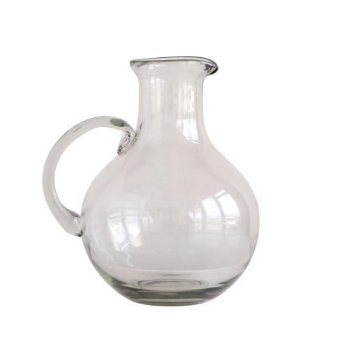 Hand-Blown Glass Pitcher - Twisted Farmhouse