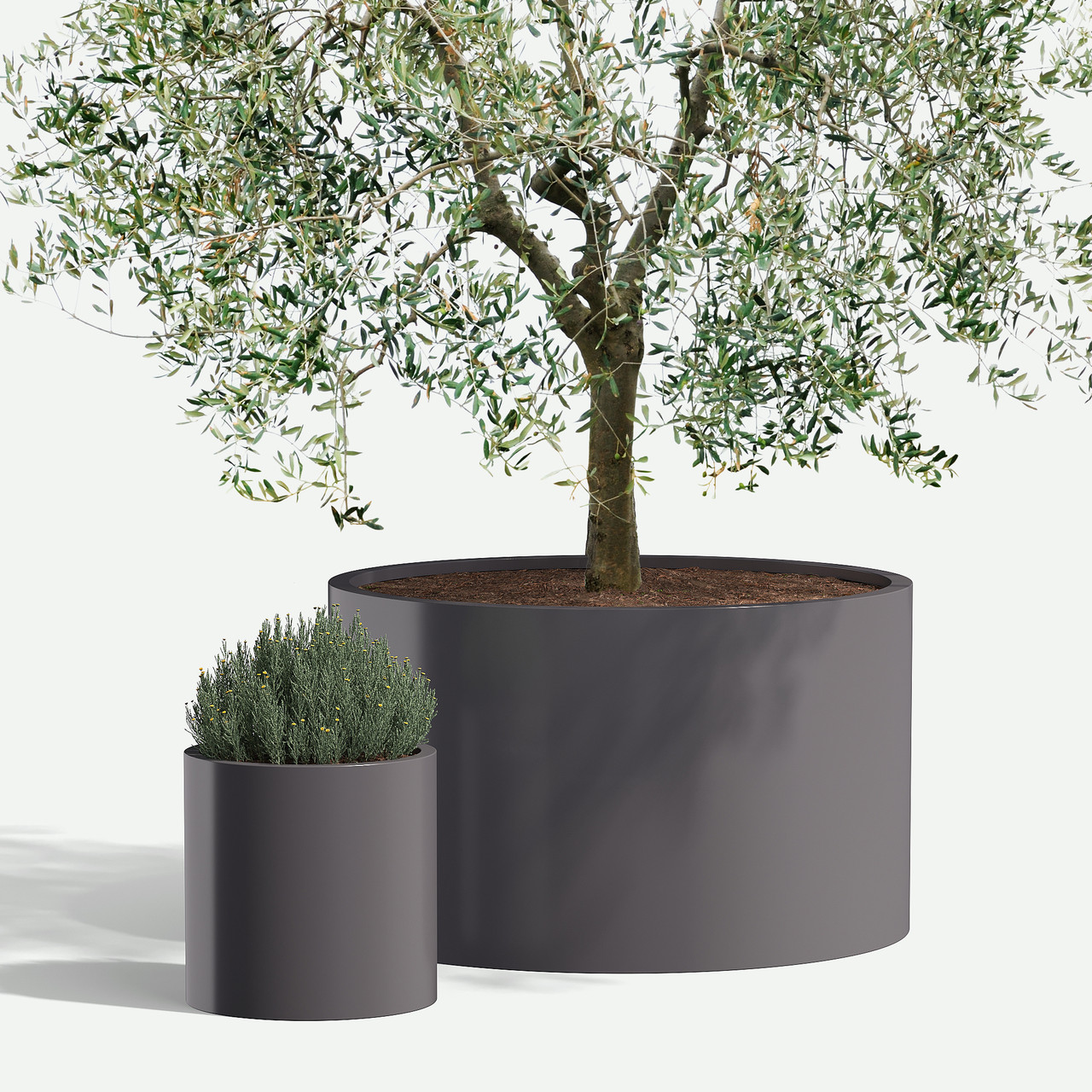 ceramic white planters Sleek White Ceramic Planters