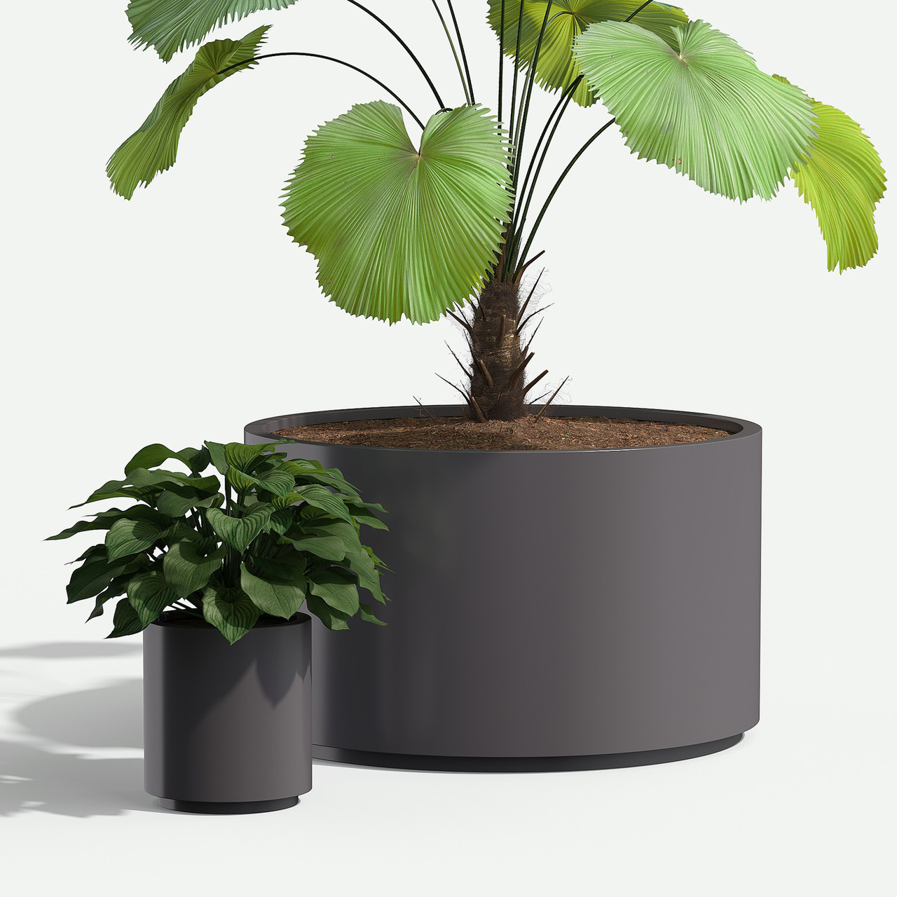 Wilshire Round Planter with Toe Kick | Commercial Grade Classic