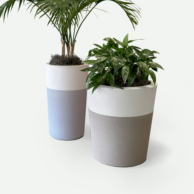 Two-Tone Urban Round Planter | Commercial Grade Planters | Shop