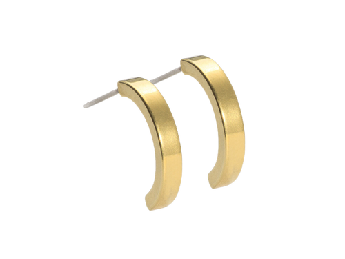 Pendant Plain Curved - Gold Medical Titanium - 15mm