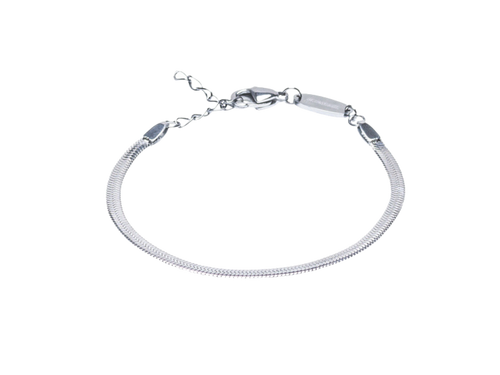 Plain  Silver Bracelet - 15.5-19cm