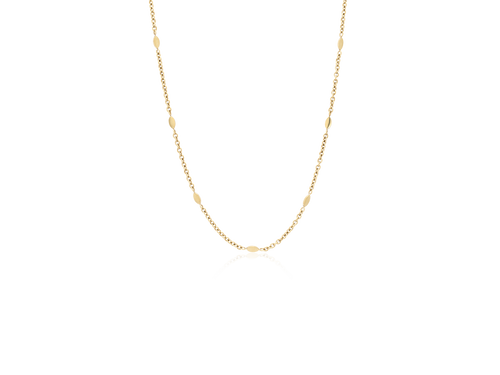 Gold Oval Necklace - 40-46 cm