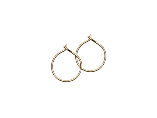 Gold Titanium Hoop Earrings - 8Case - 12 mm