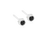 Bezel Jet Stud Earrings - 8Case - 4mm