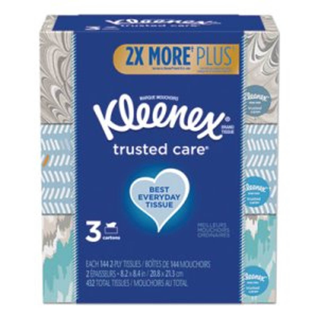 Kleenex Facial 2-Ply Tissue, White - 6 pack, 95 sheets each