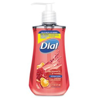 Dial Antibacterial Liquid Soap, Pomegranate and Tangerine, 7.5 oz Pump Bottle, 12/Carton