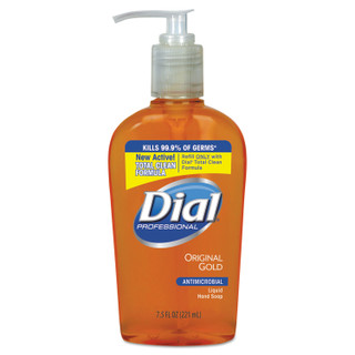 Dial Gold Antimicrobial Hand Soap, Floral Fragrance, 7.5 oz Pump Bottle, 12/Carton