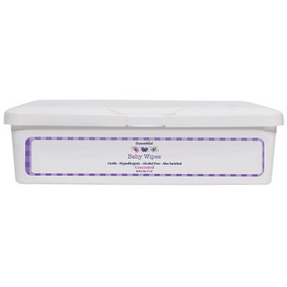 Dukal Baby Wipes 7" x 8" Unscented, 40/Tub, 24 Tubs/Cs, BWU4296