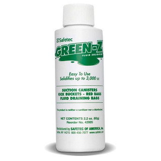 Safetec Green-Z Solidifier 3,000 cc. Screw Top Bottle, 75/Case, 42005