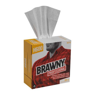 GPC Brawny Lightweight Shop Towels, 9.1 x 12.5, White, 200/Box, 10 Boxes/CT, GPC29316