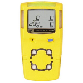 Honeywell BW MicroClip Multi-Gas Detector, IP68, Audible, Vibrating, Visual, LCD, Yellow, MCXL-XWHM-Y-NA