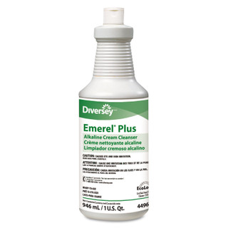 Diversey Emerel Plus Cream Cleanser, Odorless, 32-oz, 12 Bottles, DVO94496138