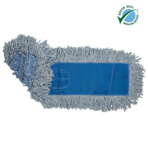 Abco Dust Mop Cut-End Non-Launderable, Denim Yarn 5” x 18" x 3 Ply, DMTL-12518DBC