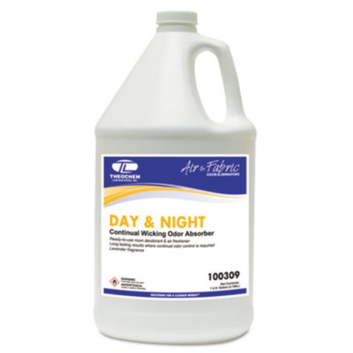 DAY & NIGHT Concentrated Liquid Odor Absorber, Neutral, 1 gal Bottle, 4/Carton