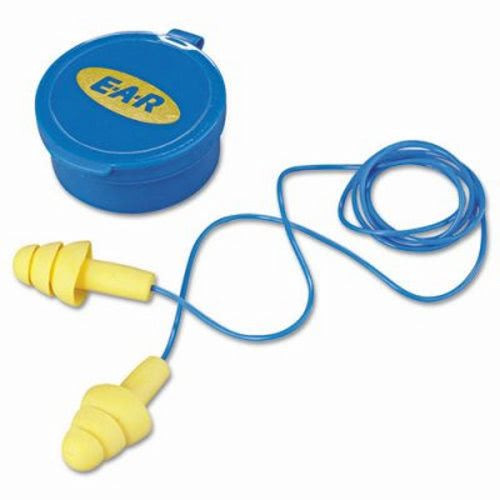 3M E-A-R Ultrafit Corded Earplugs, Yellow, Carrying Case, 50/Box, 247-340-4002