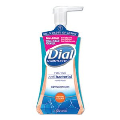 Dial Antibacterial Foaming Hand Wash, Original Scent, 7.5 oz Pump Bottle, 8/Carton