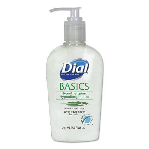 Dial Basics Liquid Hand Soap, Fresh Floral, 7.5 oz, 12/Carton