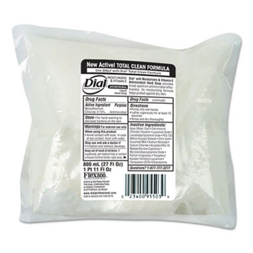 Dial DIA95503 Antimicrobial Soap with Moisturizers, 800 ml, 12/Carton