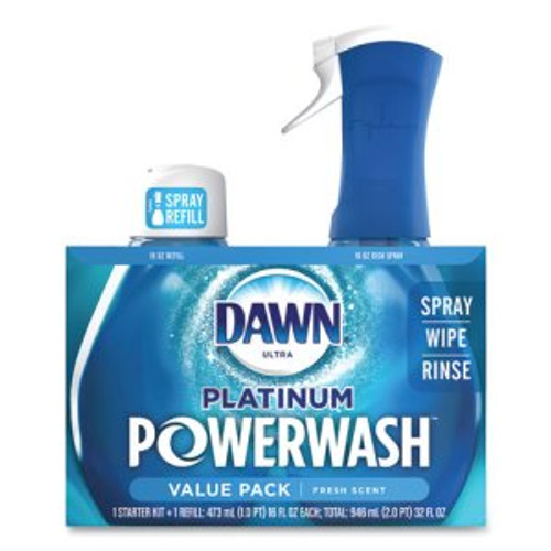 Dawn 31836 Platinum Powerwash Dish Spray, Fresh, 16 oz Spray Bottle, 2/Pack, 3 Packs/Carton