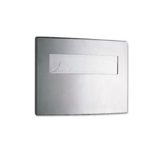 Bobrick Stanless Steel Toilet Seat Cover Dispenser, ConturaSeries, 15.75 x 2.25 x 11.25, Satin Finish (B-4221)