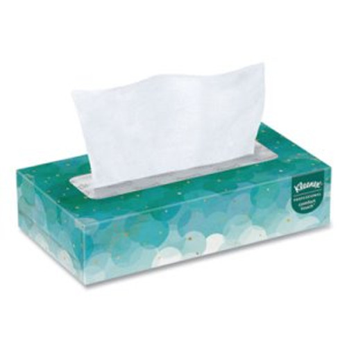 Kleenex 21005 White Facial Tissue, 2-Ply, 100 Sheets/Box, 5 Boxes/Pack, 6 Packs/Carton