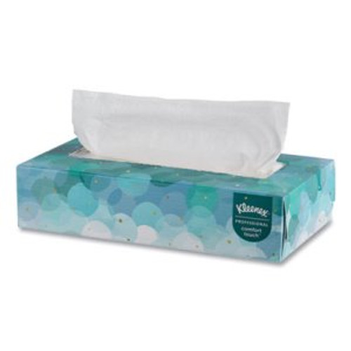 Kleenex 21400 White Facial Tissue, 2-Ply, White, Pop-Up Box, 100 Sheets/Box, 36 Boxes/Carton