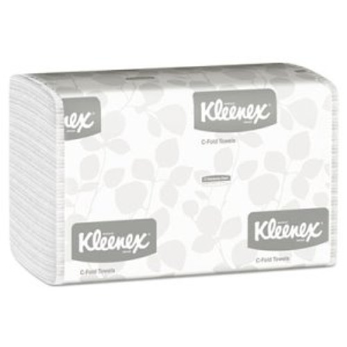 Kleenex 01500 C-Fold Paper Towels, 10 1/8 x 13 3/20, White, 150/Pack, 16 Packs/Carton
