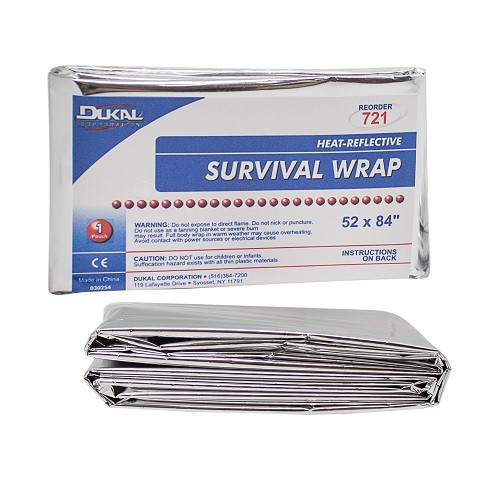 Dukal Survival Wrap 52" x 84" Silver NS, 250/Case, 721