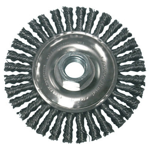 Anchor Brand Stringer Bead Wheel Brush, 4" x 4" x .02", Carbon Steel, 102-4S58