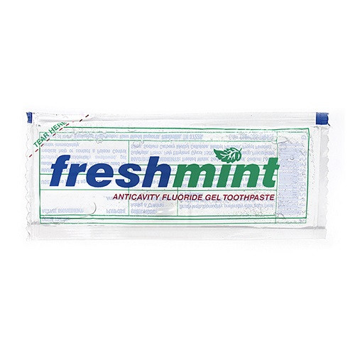 Freshmint 0.28 oz. Clear Gel Anticavity Fluoride Toothpaste, Packets, 1000/Pack, CGP
