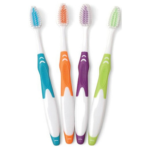 Freshmint Adult Rubber Handle Nylon Toothbrush, 144/Box, TBRG1144