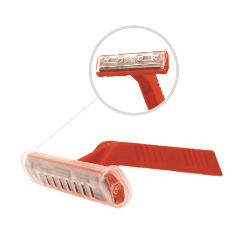 Single Blade Razor, Short Handle, Orange, 1000/Case, SBSHR