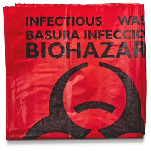 Safetec Red Biohazard Bag 33" x 39" 1.3 Mil, 33 Gallon, 150/Case, 2110105