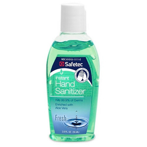 Safetec Hand Sanitizer 2 oz. Disc Top Bottle, Fresh Scent, 24/Case, 17355