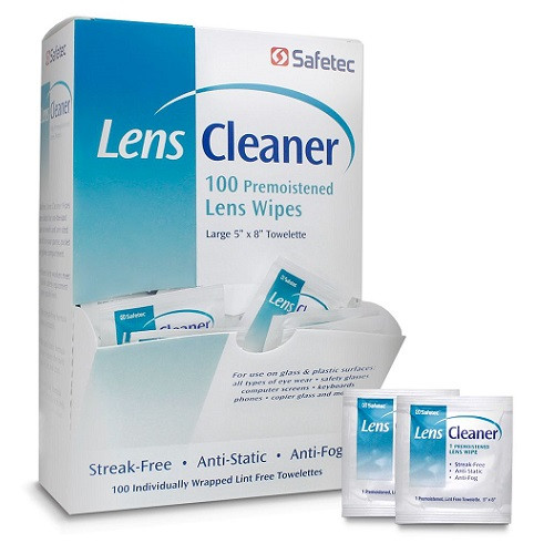 Safetec Lens Cleaner Wipes 100/Box, 10 Boxes/Case, 37000