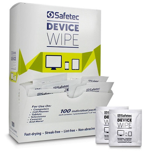 Safetec Device Wipes 100/Box, 10 Boxes/Case, 37006