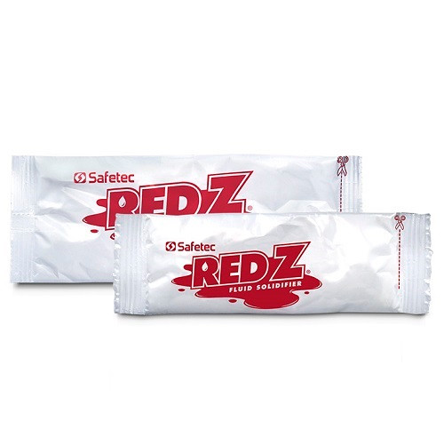 Safetec Red Z Solidifier Single Use Pouch, 21 grams, 100/Case, 41119