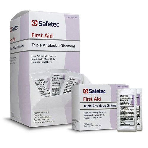 Safetec Triple Antibiotic Ointment .9 gram 144/Box, 12 Boxes/Case, 53210