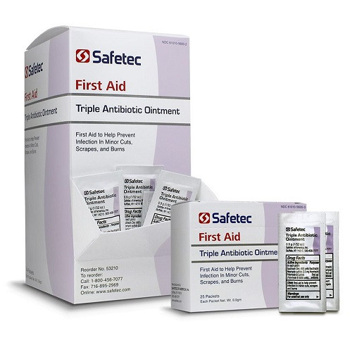 Safetec Triple Antibiotic Ointment .5 gram Bulk, 2000/Case, 53215