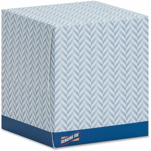 Genuine Joe Cube Box Facial Tissue, 2-Ply, White, 36 Boxes, GJO26085