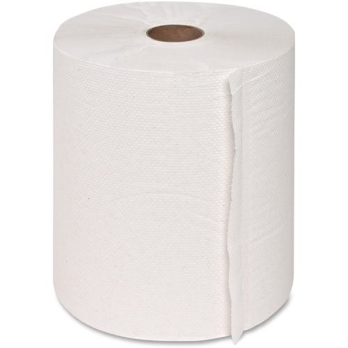 Genuine Joe Hardwound Roll Paper Towels, White, 6 Rolls, GJO22900