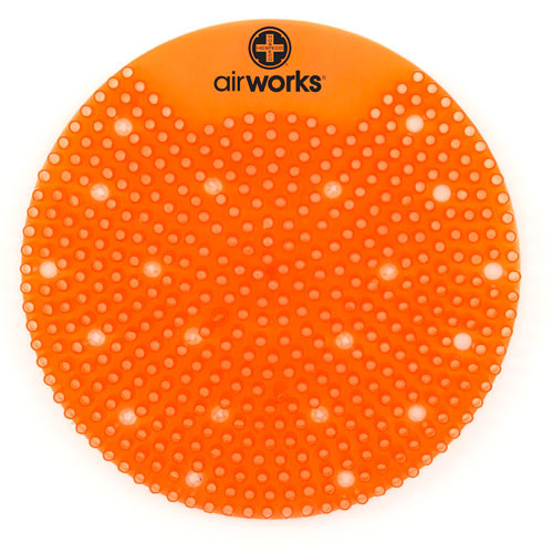 Airworks Splash Free Urinal Screen, Mango/Orange, 10/Bx, AWSFUS007-BX