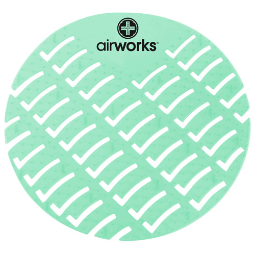 Airworks Urinal Screen, Herb Mint Light Green 10/Box, AWUS002-BX