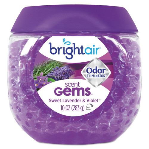 Bright Air Scent Gems Odor Eliminator, Sweet Lavender/Violet, 10 oz, BRI900426EA